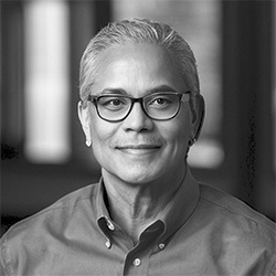 Asian Man Black & White Headshot