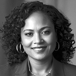 Black Woman's Black & White Headshot